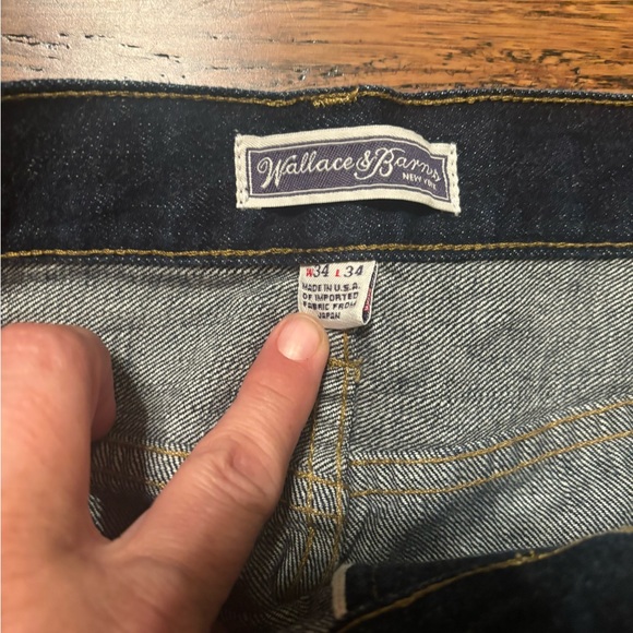 NWT Wallace and Blake Fit Straight Dark Denim size 34/34 Jeans - Picture 2 of 7